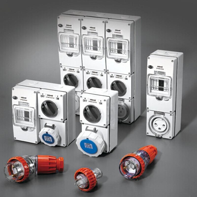 一套开关插座双控转换开关隔离开关防水电缆接线开关盒