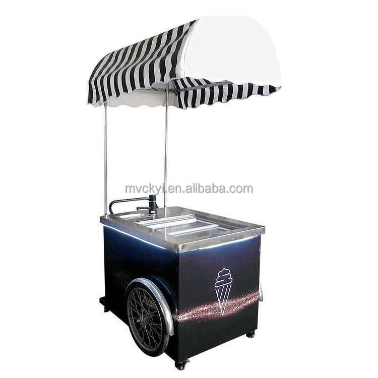 移动餐车冰淇淋车雪糕冰激凌摆摊推车移动饮品甜品活动展示