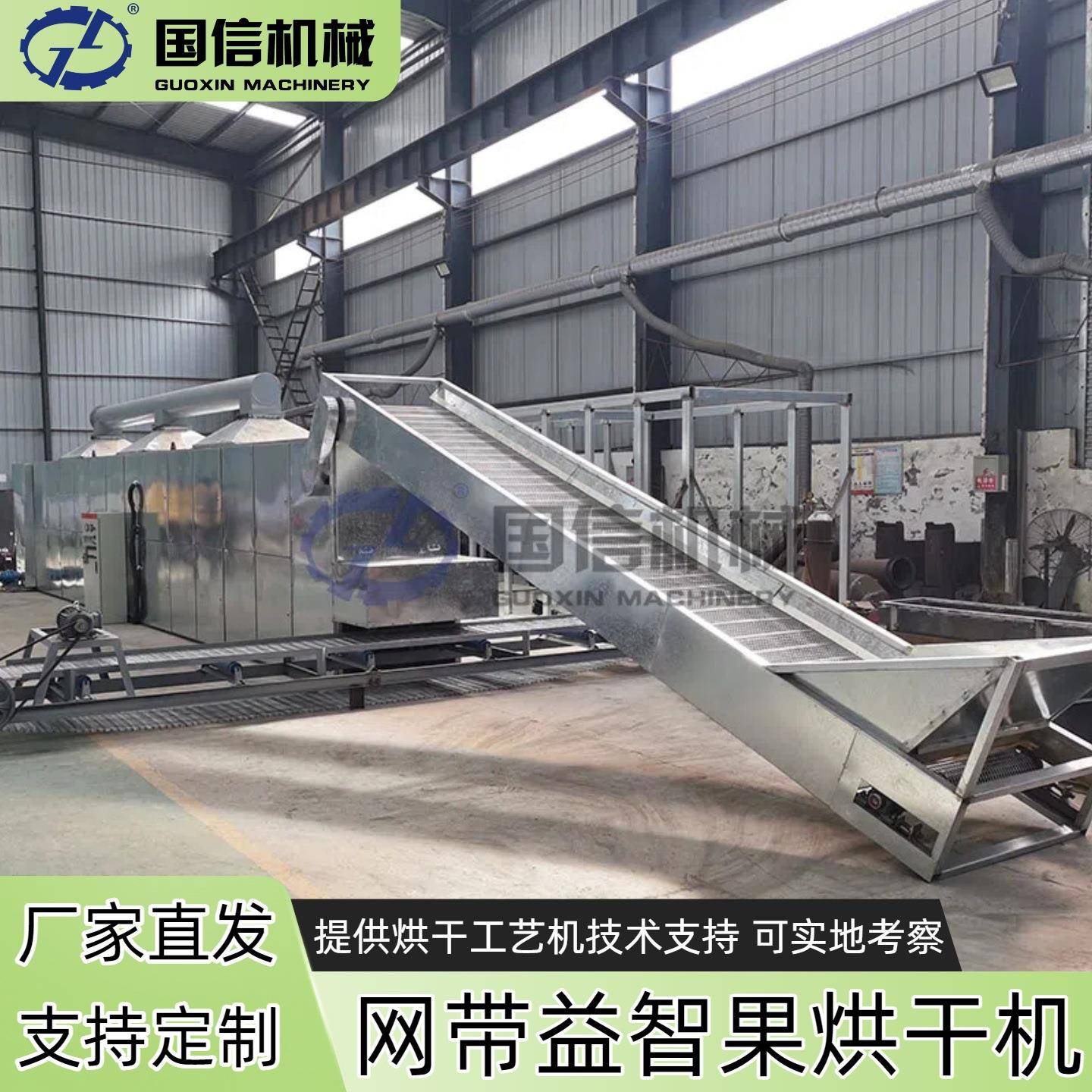 商用益智子果干燥机大型益智仁摘芋子烘干设备网带益智果烘干机