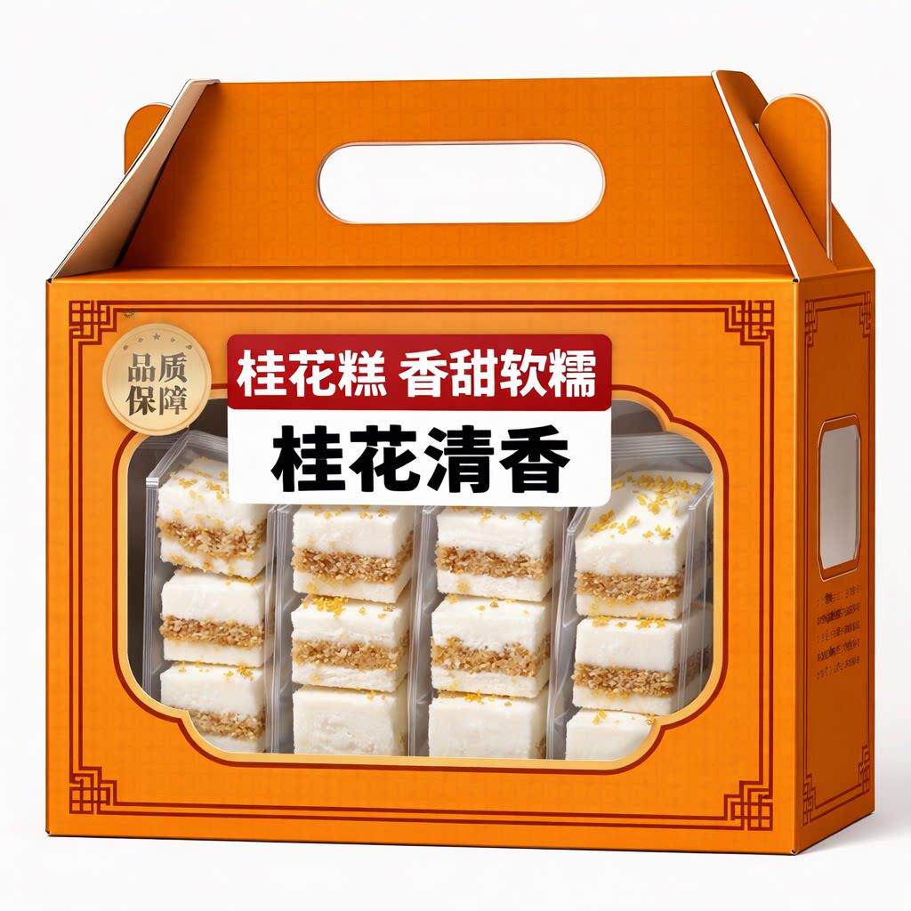 央妈推荐！正宗千人糕桂花糕米传统糕点课本同款夹心米糕温州特产