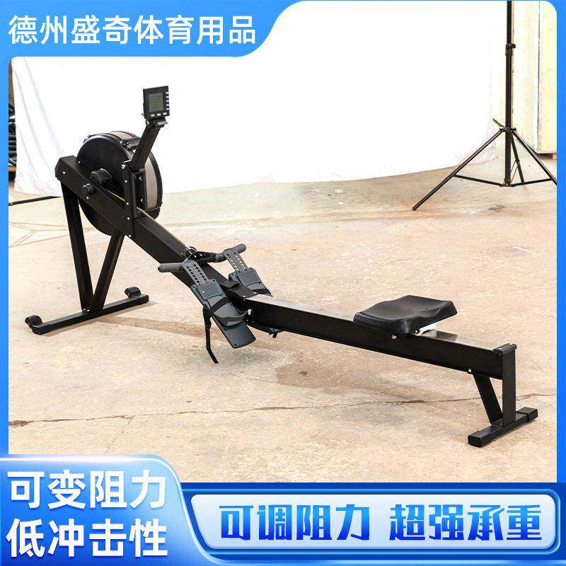 工厂定制风阻划船器小型健身器材液压室内划船器轨风阻划船机