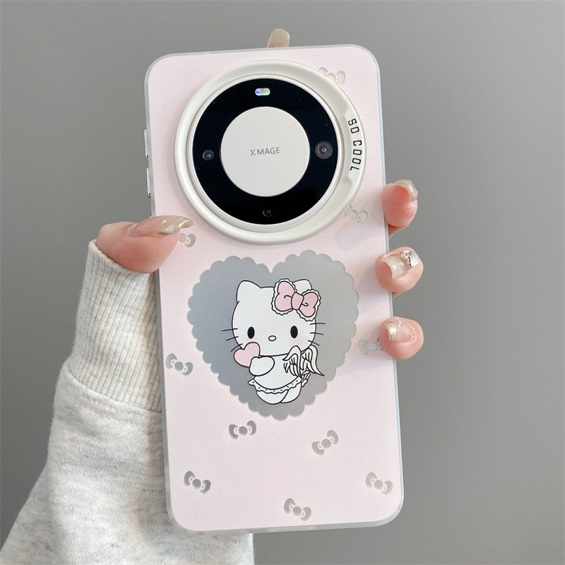 适用华为MATE70手机壳女华为mate60卡通nova14爱心天使凯蒂猫13可爱12硅胶荣耀400软pura80/70磨砂彩银80pro