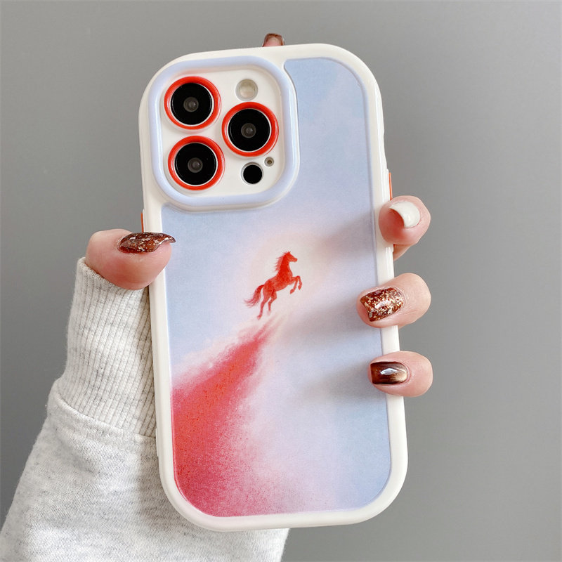 适用iphone17手机壳女苹果15ProMax卡通iPhone16一马当先13马年1211硅胶14软17Air奶油壳华为Pura80pro防摔套,3C数码配件,手机保护套/壳,淘宝优惠券,粉丝福利购,淘宝优惠卷