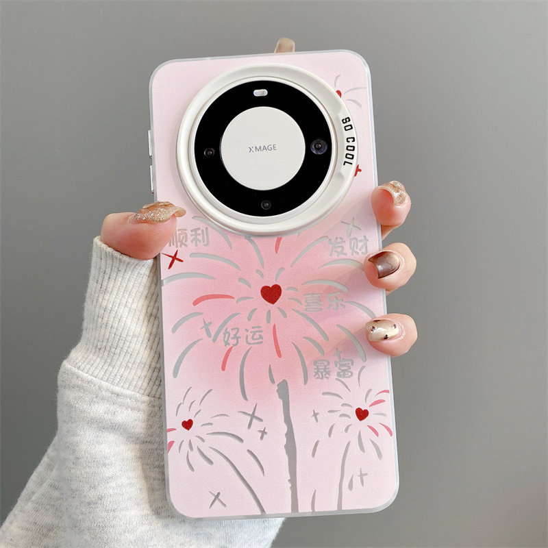 新年2026好运发财适用华为MATE70手机壳女60爱心烟花nova14少女粉13/12硅胶荣耀400软pura80/70磨砂彩银50pro