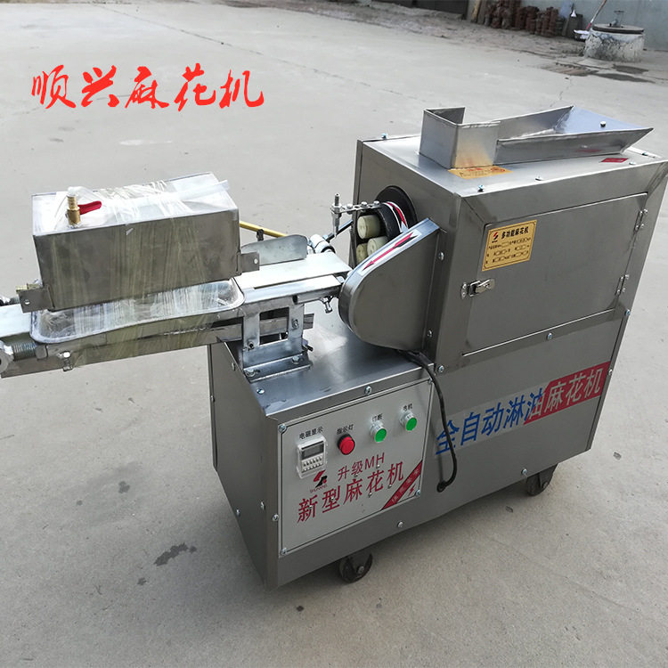 供应河北麻花机厂家 小型面筋麻花机械 仿手工淋油麻花机江米条机