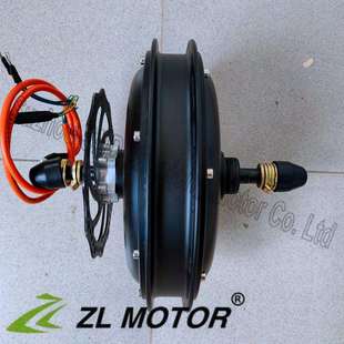 电动车36V48V500W辐条宽胎后驱电机 雪地车电机 大功率26寸4.0改装