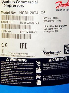 HCM120T4LC6 HCM094T4LC6 HCM104/HCM109T4LC6丹佛斯涡旋压缩机