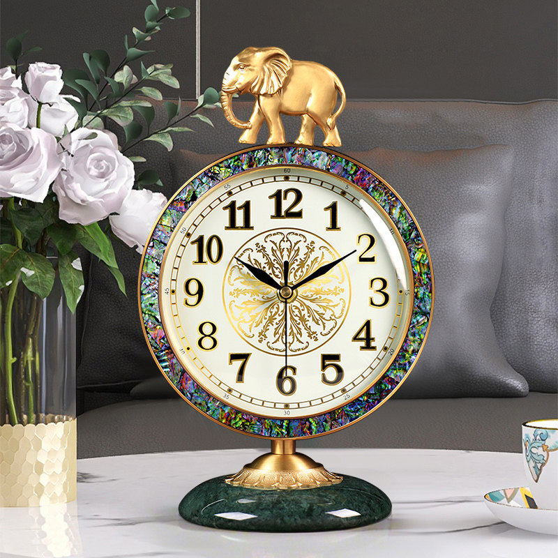 现代简约摆台式台钟2024新款美式复古摆件高端座钟客厅高级时钟表,家居饰品,座钟,淘宝优惠券,粉丝福利购,淘宝优惠卷