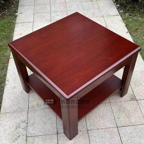 推荐红胡桃色实木办公小茶几会客沙发中间长几R方形茶几中式客厅