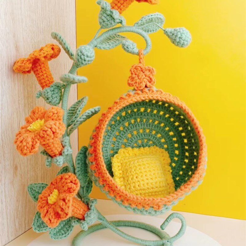 凌霄花娃用花架玩偶吊篮手工钩织娃屋吊床成品创意礼品礼物摆件,模玩/动漫/周边/娃圈三坑/桌游,棉花娃娃/毛绒玩具娃衣,淘宝优惠券,粉丝福利购,淘宝优惠卷