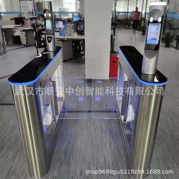 建筑工地圆柱平板动态人脸识别闸机实名制门禁考勤机人行通道闸机