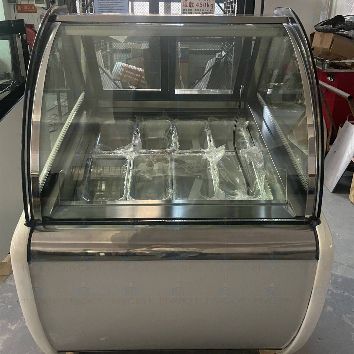 冷柜6盘GelatoIcecreamDisplayFreezer商用冰激凌展示柜