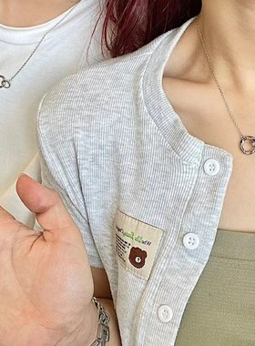 莫比乌斯环情侣项链999纯银小众设计高级锁骨链送女友情人节礼物