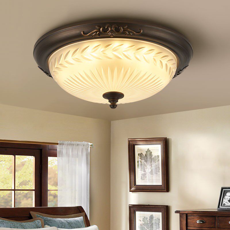 新款 高档美式吸顶灯led卧室灯阳台灯复古大气书房灯别墅中山灯具