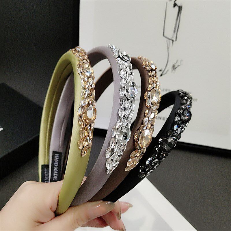 水晶发饰韩国高级感气质发箍海绵压发细头箍2023年新款网红发卡女