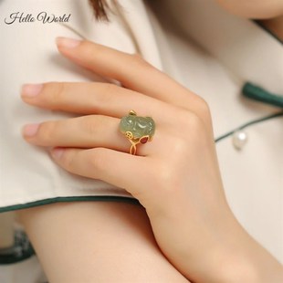 。打麻将赢钱神器把把胡逢赌必赢貔貅水晶戒指天然妈妈母亲礼