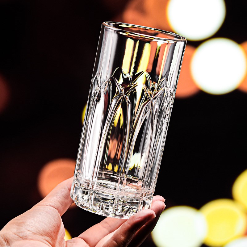 oceaan鸥欣现代简约玻璃杯家用欧式刻花纹透明客厅喝水杯子饮料杯