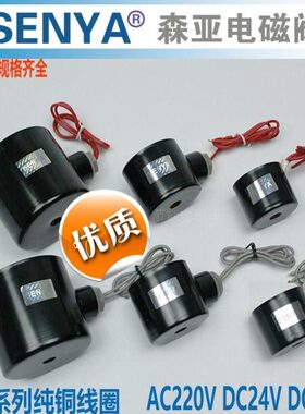 2W全铜常闭电磁阀水阀线圈带保护铁壳220V 24V 12V 4分6分1寸包邮