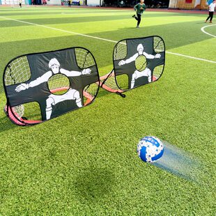 新款儿童室内折叠人型足球网框户外青少年便携式训练足球门两用款