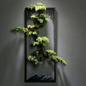 客厅玄关背景挂墙铁艺装 饰墙面立体壁挂酒店餐厅茶室中式 松树挂件