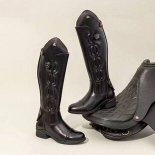 马靴 长靴 新款骑士靴 牛皮高筒马靴 可调节时尚靴M616