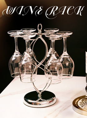 高档轻奢红酒杯架高级感酒柜摆件餐厅边柜高脚杯醒酒器家居装饰品