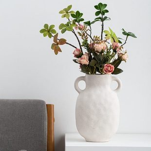 北欧风陶瓷花瓶素烧家庭装饰摆件水培送礼品