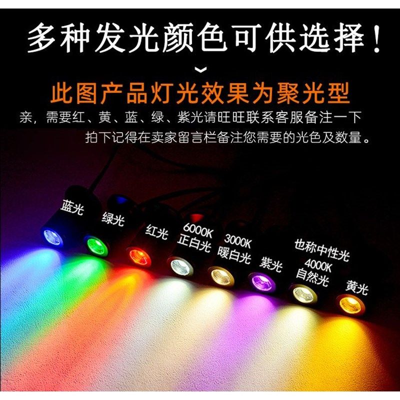 led明装小射灯迷你可调角度酒柜珠宝柜台超级小展柜免开孔聚光灯,家装灯饰光源,明装射灯,淘宝优惠券,粉丝福利购,淘宝优惠卷