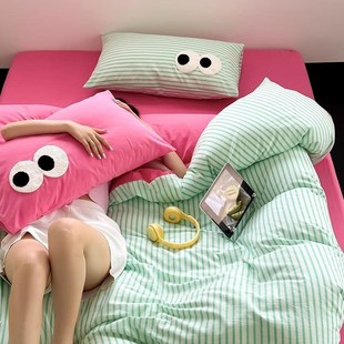 60支韩系多巴胺100纯棉新疆长绒棉四件套 小某书爆火 香菇来了