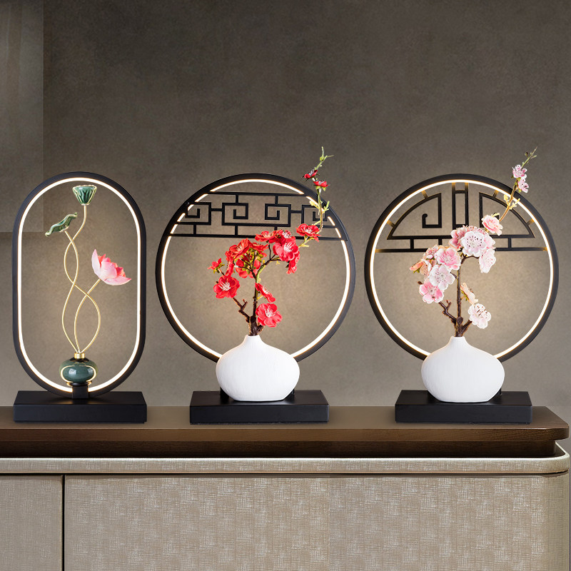 新中式台灯床头灯卧室公主房花朵摆件家居饰品带灯光客厅书桌台灯,家装灯饰光源,装饰台灯,淘宝优惠券,粉丝福利购,淘宝优惠卷