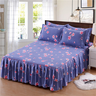 全防滑单件加厚棉枕套套床上用品床罩送床床床保护套裙款 群 四季