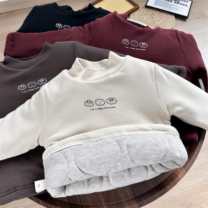 北方零下儿童加厚保暖衣男女宝宝夹棉加厚打底衫防寒半高领内搭T,童装/婴儿装/亲子装,保暖上装,淘宝优惠券,粉丝福利购,淘宝优惠卷