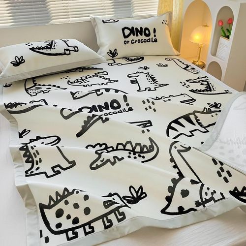 夏天冰丝凉席三件套床笠款床单垫空调软席子儿童单人可水机洗折叠