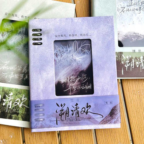 国风色调活页本b5可拆卸笔记本子ins风高颜值原创彩页手帐本记事本活页纸替芯a5文艺复古个性活页夹外壳礼物