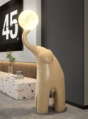 大象落地灯电视柜旁边大型客厅摆件沙发轻奢高级感装饰乔迁礼物