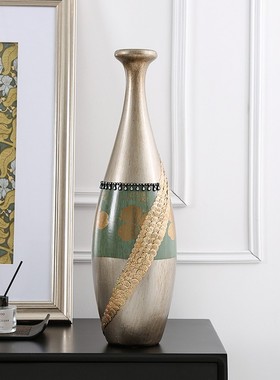 新中式复古陶瓷花瓶欧式美式客厅电视柜玄关入户门摆件酒柜装饰品