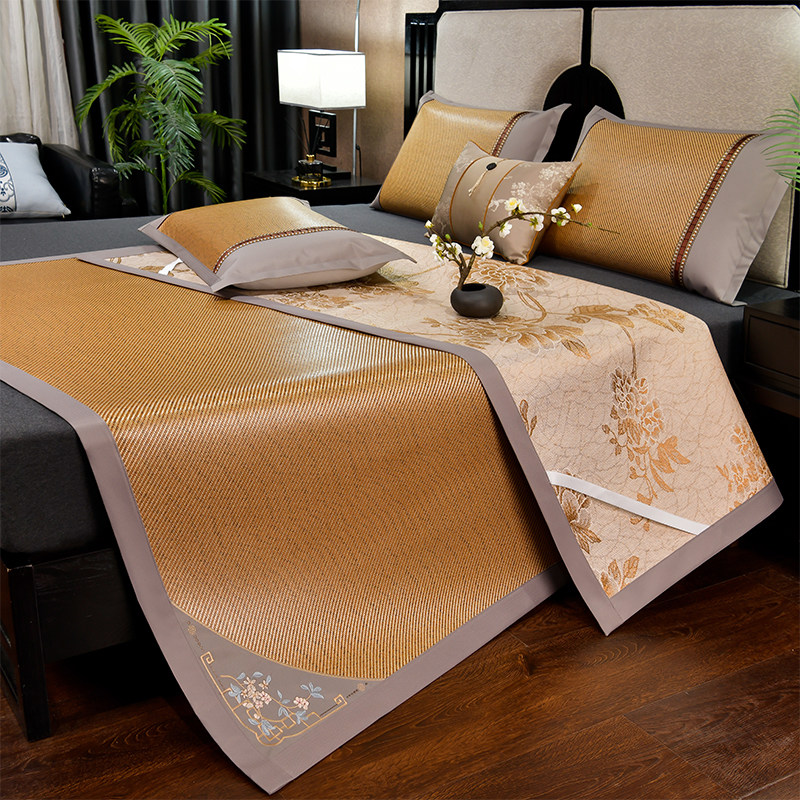 冰丝凉席夏天新款2023冰凉床垫三件套夏季床上藤席学生宿舍单人,床上用品,冰丝席,淘宝优惠券,粉丝福利购,淘宝优惠卷