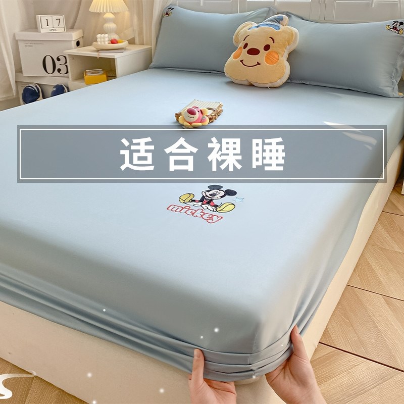 床垫保护罩冰丝床笠单件床笠罩儿童全棉纯棉套防滑全包床单不移位图片