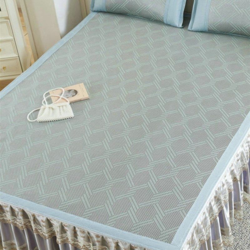 床裙款冰丝席三件套御藤席凉席可拆卸1.51.8可折叠乳胶空调席子,床上用品,冰丝席,淘宝优惠券,粉丝福利购,淘宝优惠卷