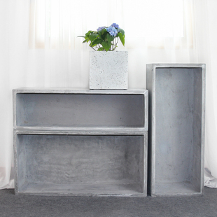 马槽水泥花盆北欧长方形镁泥花箱特大号家庭阳台户外创意简约绿植