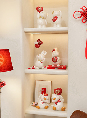 创意情侣摆件装饰品结婚订婚礼物送闺蜜新人新婚礼品实用婚房装饰