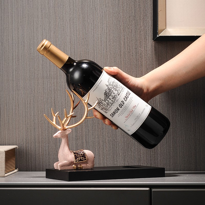 葡萄酒架放红酒瓶的展示架子置物架家用鹿红酒架托摆件酒柜装饰品图片