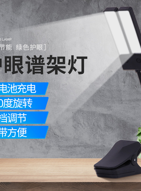 钢琴灯充电谱架灯LEDq乐谱灯二胡乐器USB夹式家用护眼台灯可调节