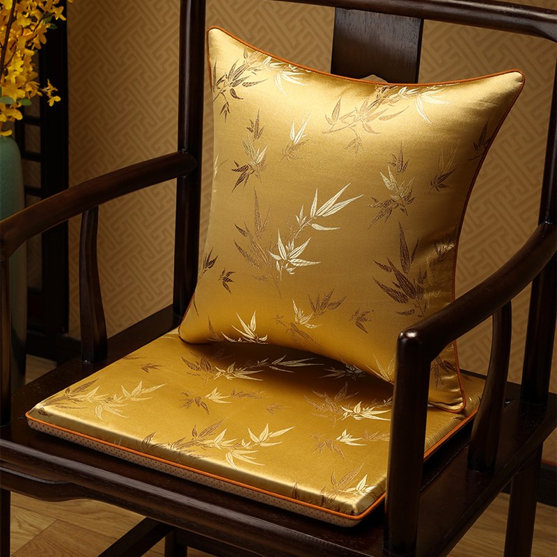 红木沙发坐垫中式椅子垫抱枕靠垫椅垫一I体实木座垫茶椅垫圈椅垫