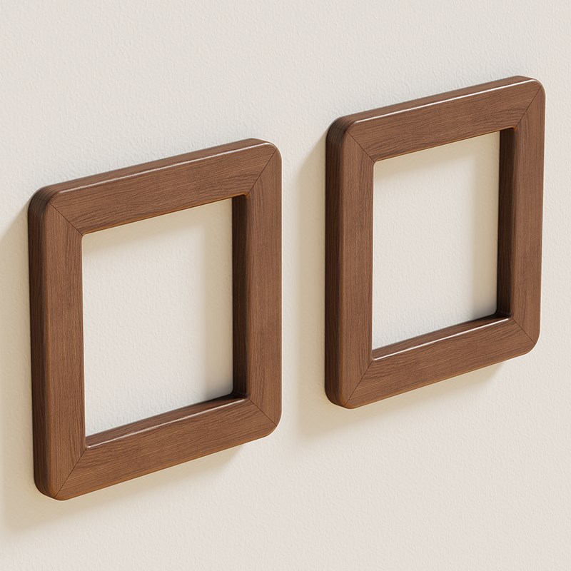 实木开关装饰套开关贴墙贴保护套客厅装饰框创P意插座面板遮挡框