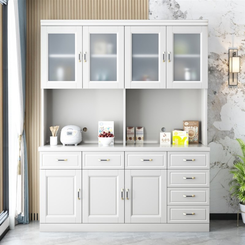 简约现代实木餐边柜高柜单面一体A靠墙客厅储物收纳柜子餐厅茶水