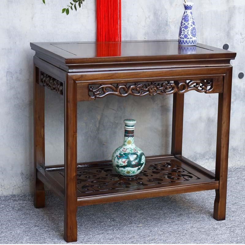 实木花架鱼缸架桌子茶几边几盆景架D摆H件桌工艺品奇石茶桌中式沙