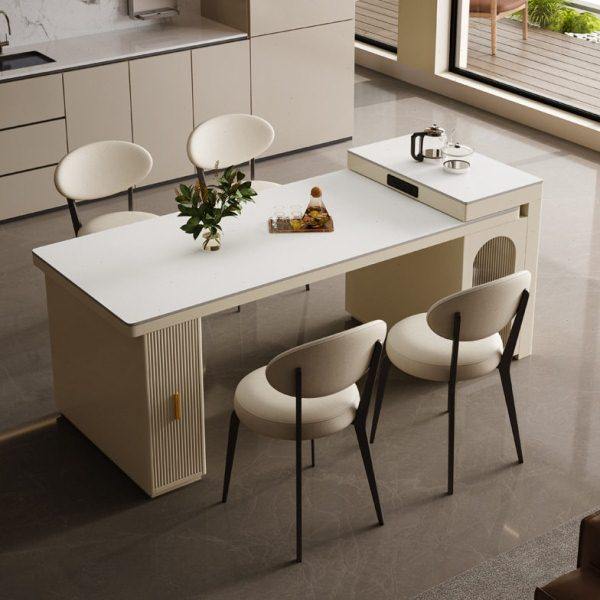 2025岩板岛台餐桌一体现简约家用厨房多功能带电磁炉可伸缩岛台,住宅家具,岛台餐桌,淘宝优惠券,粉丝福利购,淘宝优惠卷