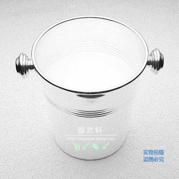 加厚不锈钢冰桶镀银香槟桶红酒葡萄酒啤酒酒吧KTV冰块创意吐酒桶