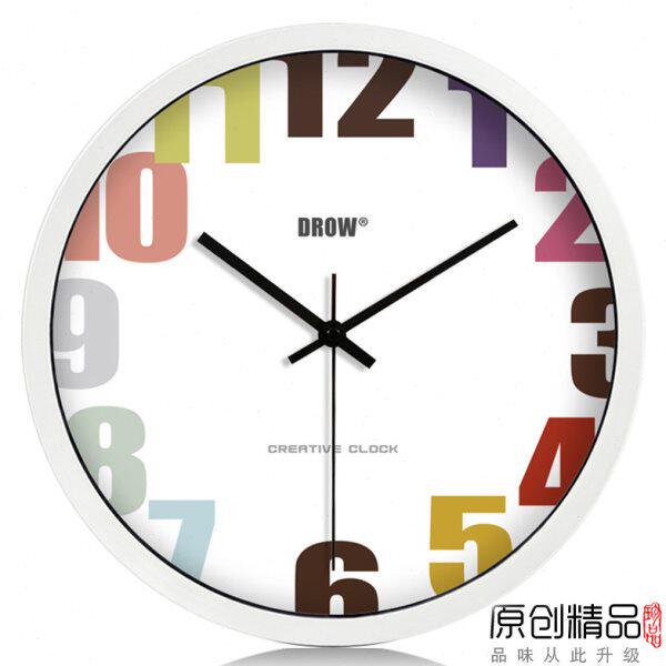 创意时尚现代个性欧式田园石英钟客厅静音挂钟 时钟表简约大壁钟